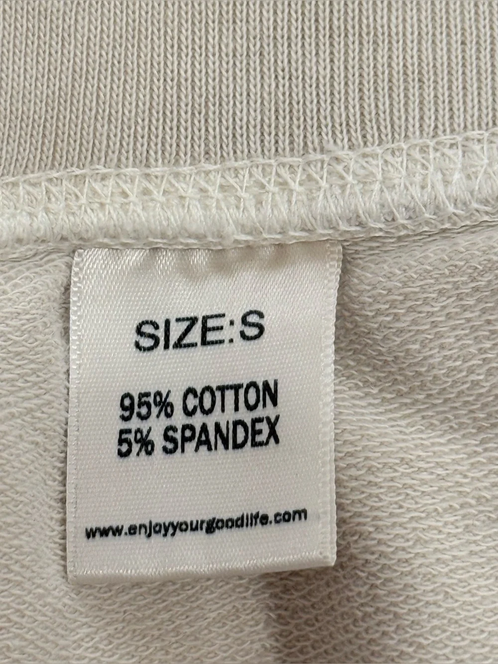 Goodlife Micro Terry Lounge Set Small Beige Hoodie Joggers Travel Minimal Comfy